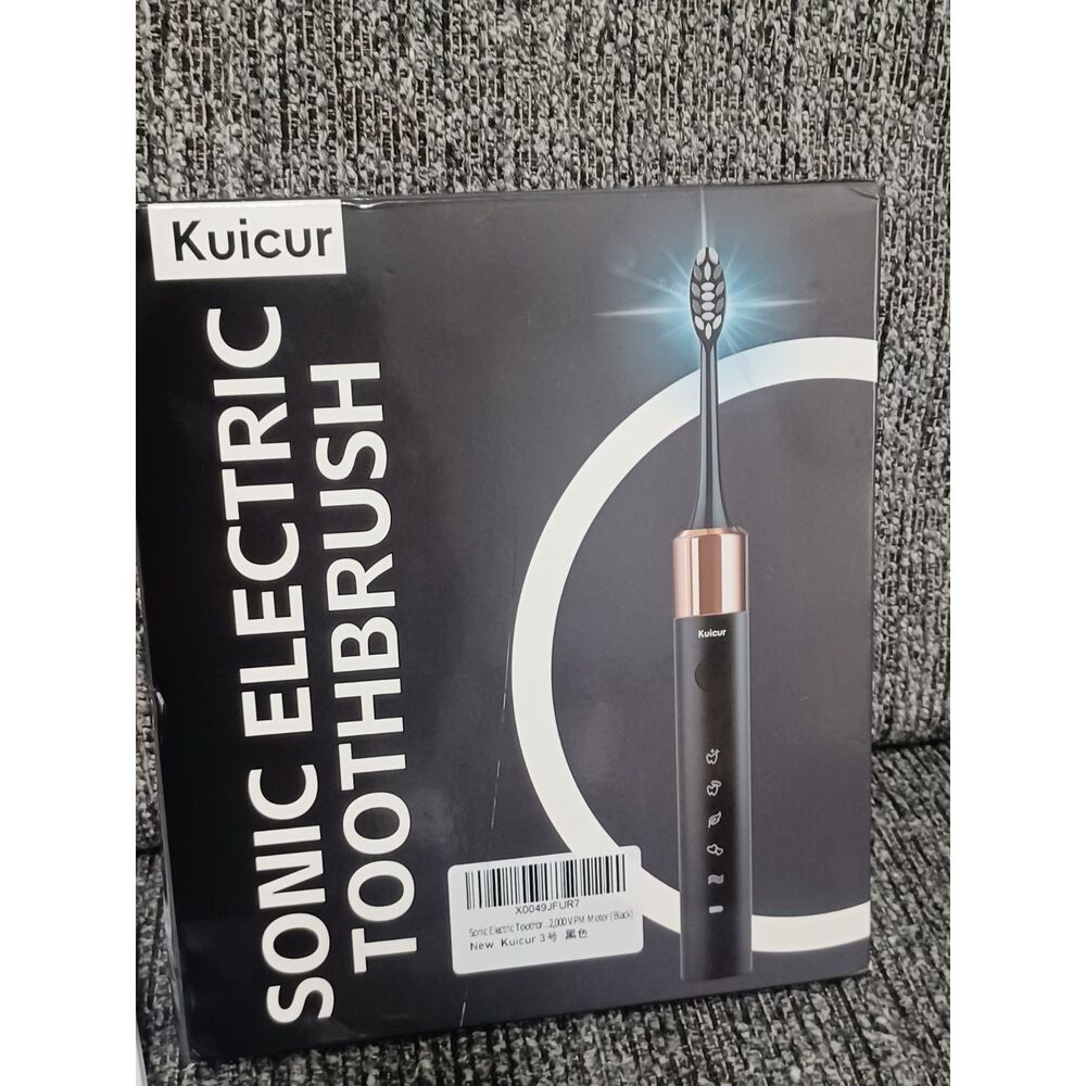 Black Sonic Electric Toothbrush for Adults and Kids